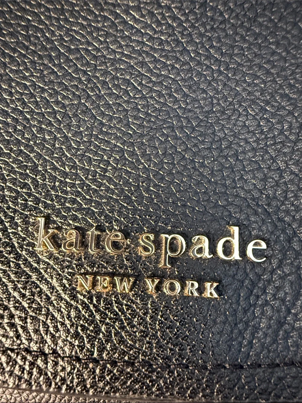 Kate Spade Leila Medium Flap Backpack Black Pebbled Leather WKR00327